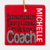 Coach Extraordinaire CUSTOM Ceramic Ornamed Keramisch Ornament (Voorkant)