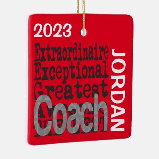 Coach Extraordinaire CUSTOM Keramisch Ornament (Rechts)