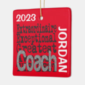 Coach Extraordinaire CUSTOM Keramisch Ornament (Links)