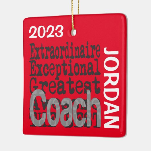 Coach Extraordinaire CUSTOM Keramisch Ornament (Links)