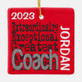 Coach Extraordinaire CUSTOM Keramisch Ornament (Voorkant)