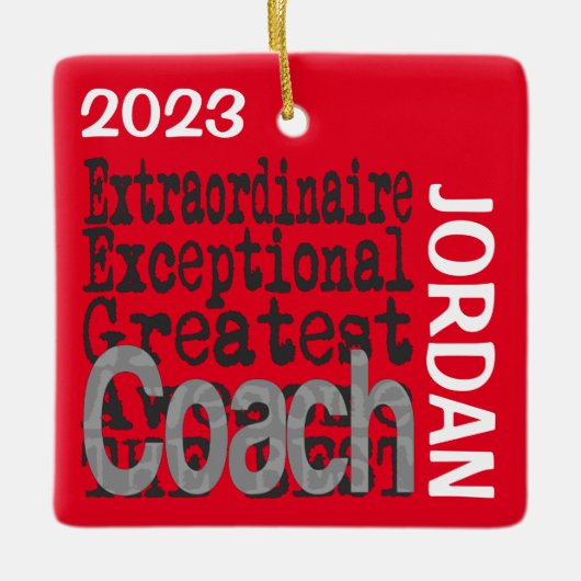Coach Extraordinaire CUSTOM Keramisch Ornament (Voorkant)