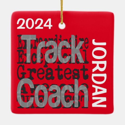 Coach Extraordinaire CUSTOM volgen Keramisch Ornament (Achterkant)