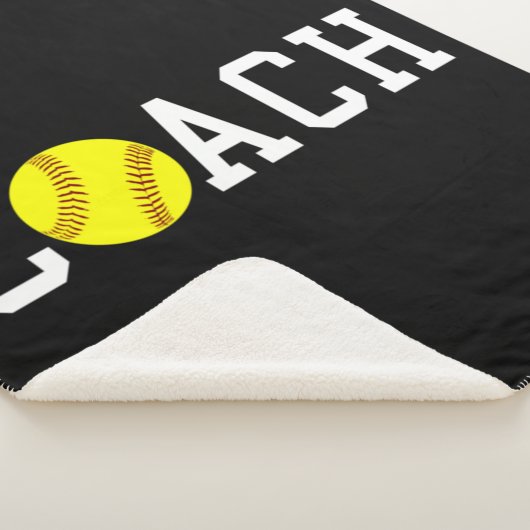 Coach Fast-pitch Softball Gift Idea print Sherpa Deken (3/4)