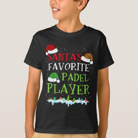 Coach Favorite s Player Padel Santa Padel Fun Meme T-shirt (Voorkant)