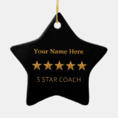 Coach Five Star Award kerstversiering Keramisch Ornament (Voorkant)