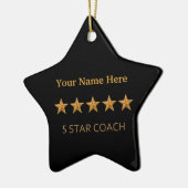 Coach Five Star Award kerstversiering Keramisch Ornament (Links)