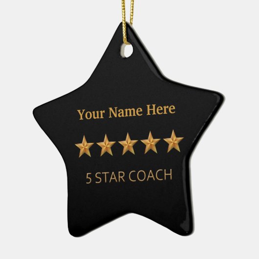 Coach Five Star Award kerstversiering Keramisch Ornament (Links)