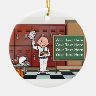 Coach, Football - Mannelijk Keramisch Ornament
