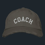 COACH geborduurd honkbal Pet<br><div class="desc">Een cool geborduurd pet voor de coach! Dit unisex honkbal pet is verkrijgbaar in verschillende kleuren en stijlen. Tekst en borduurkleur kunnen worden aangepast. Een geweldig cadeau van het team!</div>