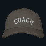 COACH geborduurd honkbal Pet<br><div class="desc">Een cool geborduurd pet voor de coach! Dit unisex honkbal pet is verkrijgbaar in verschillende kleuren en stijlen. Tekst en borduurkleur kunnen worden aangepast. Een geweldig cadeau van het team!</div>