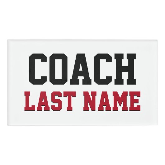 Coach Gepersonaliseerde Achternaam Naambadge (Voorkant)