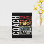 Coach Geweldige Wonderful Best Cool Motivatie Coa Kaart (Gele Bloem)
