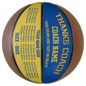 Coach Gifts Basketbal Uw KLEUREN, 8 Tekstvakken (Verticaal)