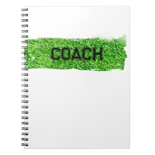 COACH Grass Turf Moderne Sport Team Notitieboek (Voorkant)