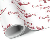 Coach Happy Birthday Large Grunge Baseball, Sport Cadeaupapier (Rol Hoek)