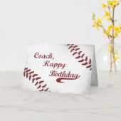 Coach Happy Birthday Large Grunge Baseball, Sport Kaart (Gele Bloem)