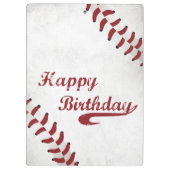 Coach Happy Birthday Large Grunge Baseball, Sport Klembord (Achterkant)