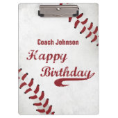 Coach Happy Birthday Large Grunge Baseball, Sport Klembord (Voorkant)