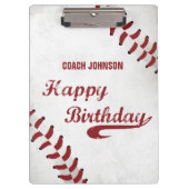 Coach Happy Birthday Large Grunge Baseball, Sport Klembord (Voorkant)