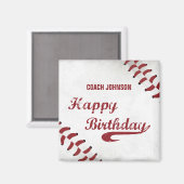 Coach Happy Birthday Large Grunge Baseball, Sport Magneet (Voorkant / Achterkant)
