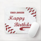 Coach Happy Birthday Large Grunge Baseball, Sport Muismat (Met muis)