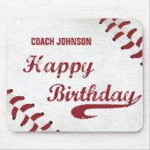 Coach Happy Birthday Large Grunge Baseball, Sport Muismat (Voorkant)
