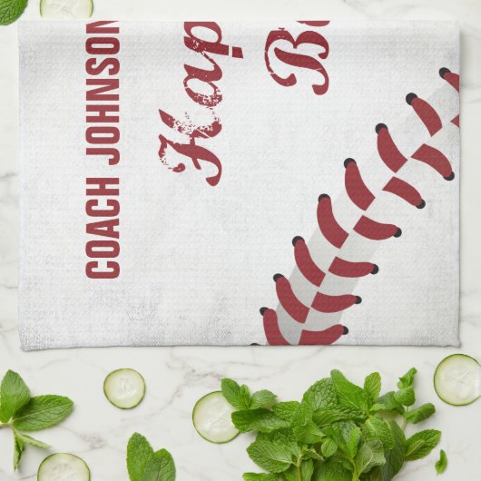 Coach Happy Birthday Large Grunge Baseball, Sport Theedoek (Gevouwen)