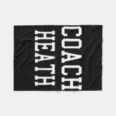 Coach Heath Custom Voetbal Voetbal Bysebyll Team Fleece Deken (Voorkant (Horizontaal))
