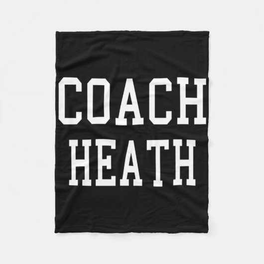 Coach Heath Custom Voetbal Voetbal Bysebyll Team Fleece Deken (Voorkant)