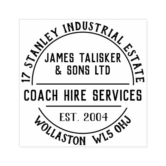 Coach Hire Services Rubber Stempel (Afrduk)