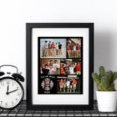 Coach honkbal Foto Collage Naam Team # Poster