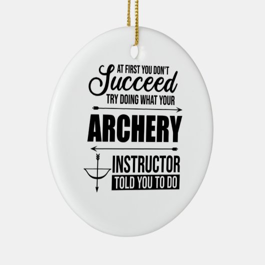 Coach instructeur Archery Keramisch Ornament (Rechts)