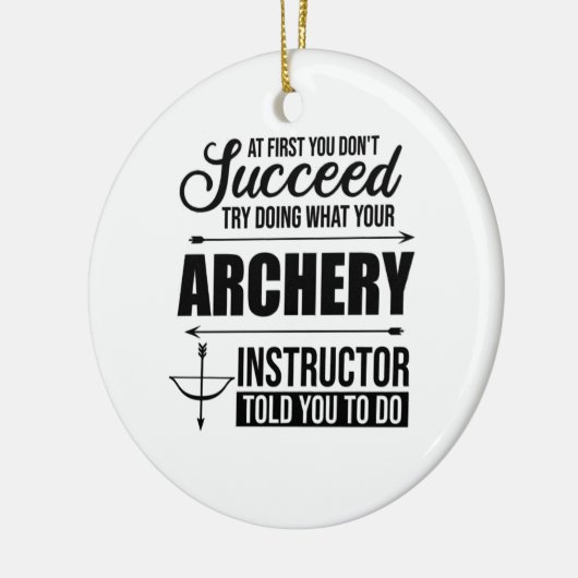 Coach instructeur Archery Keramisch Ornament (Links)