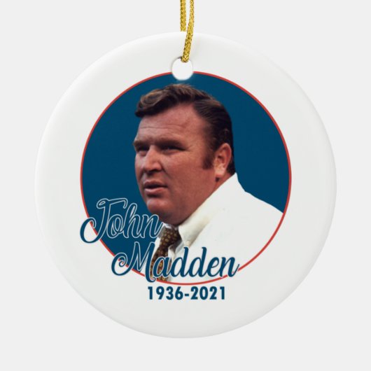 Coach John Madden Keramisch Ornament (Voorkant)