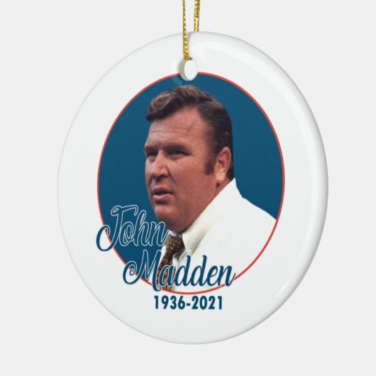 Coach John Madden Keramisch Ornament (Links)
