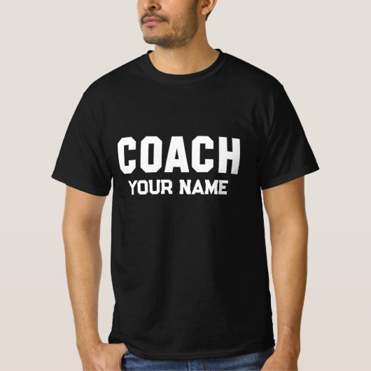 Coach Jouw naam T-shirt (Voorkant)