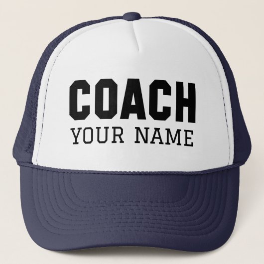 Coach Jouw naam Trucker Pet (Voorkant)