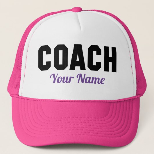 Coach Jouw naam Trucker Pet (Voorkant)