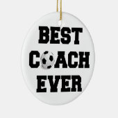 Coach kerstversier decor Soccer Keramisch Ornament (Rechts)