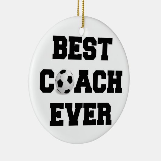 Coach kerstversier decor Soccer Keramisch Ornament (Rechts)