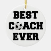 Coach kerstversier decor Soccer Keramisch Ornament (Voorkant)