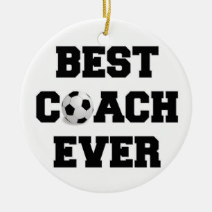Coach kerstversier decor Soccer Keramisch Ornament
