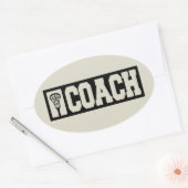 Coach - Lacrosse Coach Ovale Sticker (Envelop)