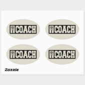 Coach - Lacrosse Coach Ovale Sticker (Vel)