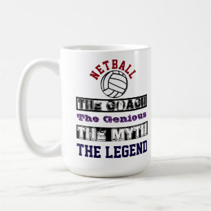 Coach Legend Slogan Netball Koffiemok