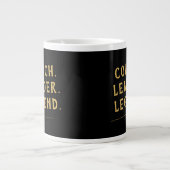 Coach Leider Legende Goud Typografie Grote Koffiekop (Voorkant)