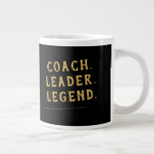 Coach Leider Legende Goud Typografie Grote Koffiekop (Rechts)