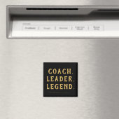 Coach Leider Legende Goud Typografie Magneet (Insitu (Vaatwasser))