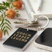 Coach Leider Legende Goud Typografie Sleutelhanger (Voorkant Rechts)